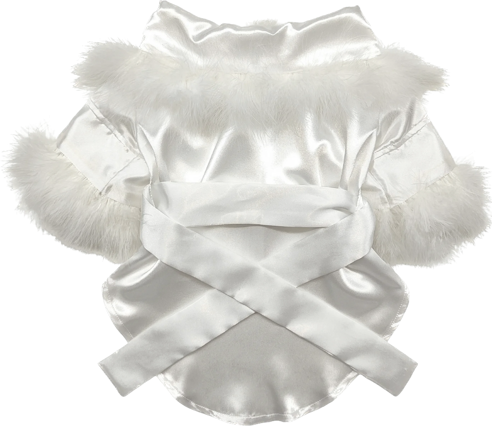 Bride Dog of honor feather robe